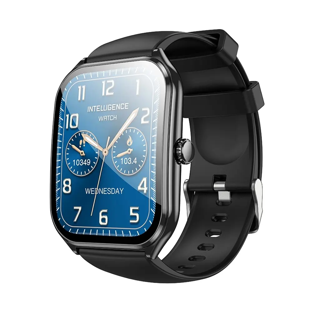 Hoco Y28 Ultra Thin Amoled Smart Watch – Color: Black – View 1