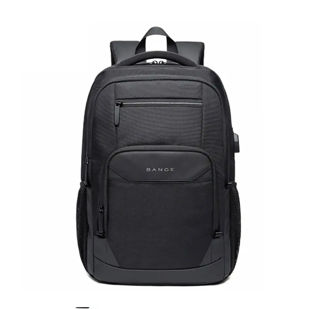 Bange BG-1922 16 inch Men Oxford Fabric Waterproof Backpack – Color: Black – View 1
