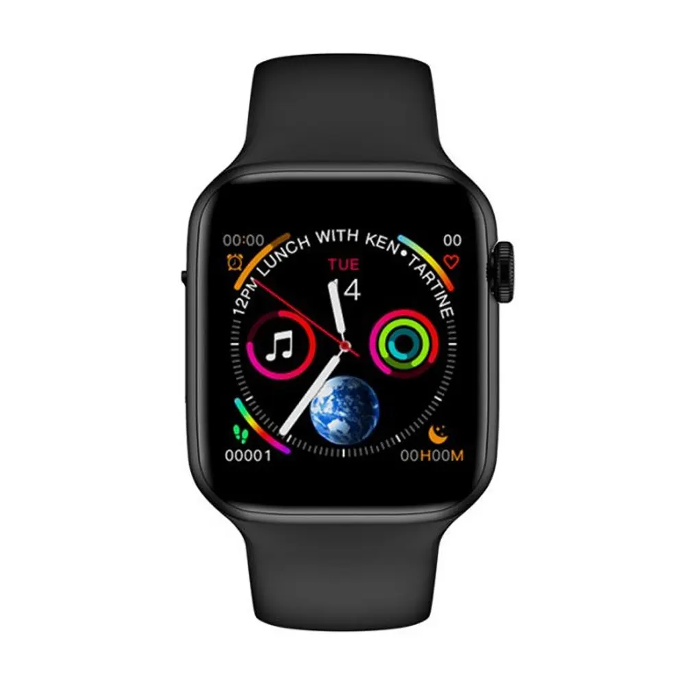Microwear W34 Bluetooth Call Smartwatch – Color: Black – View 1