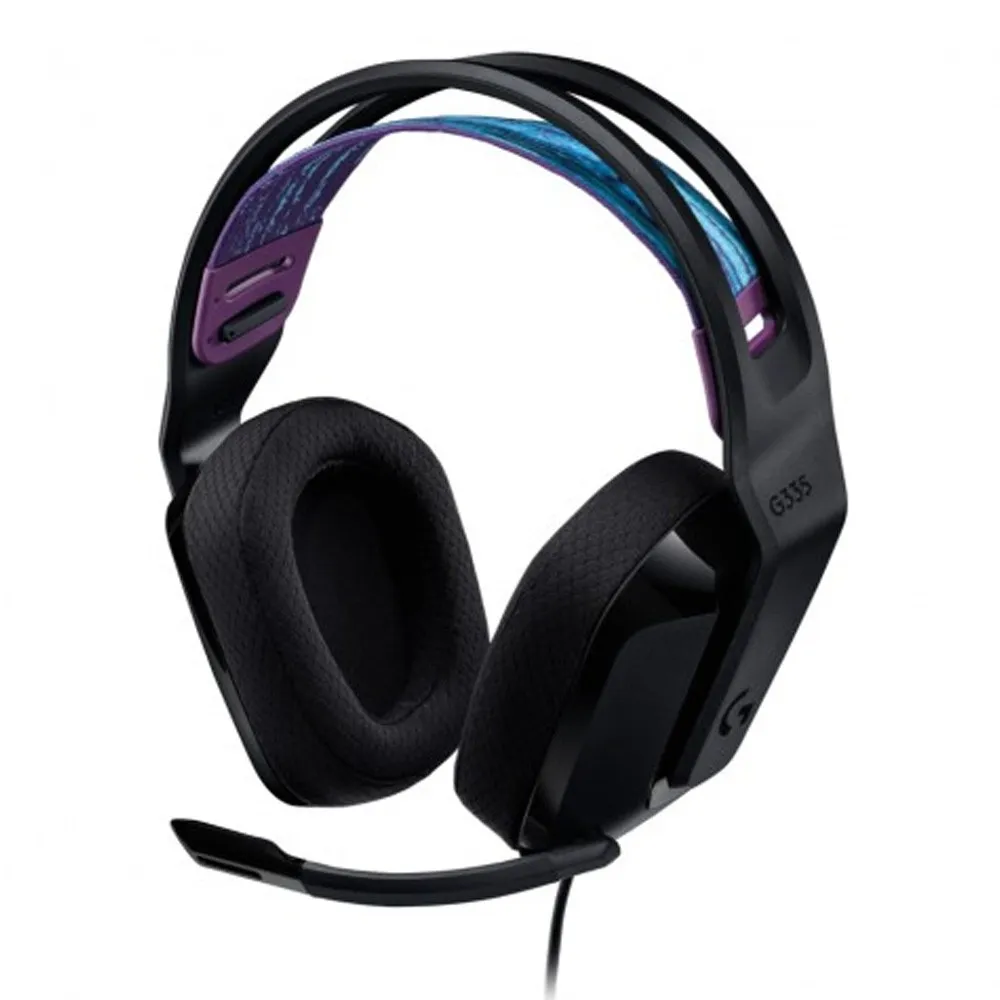 Logitech G335 Wired Gaming Headset – Color: Black – View 1