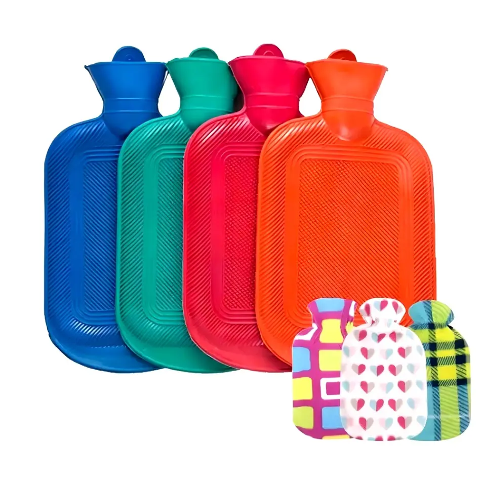 2000ml Rubber Small Portable Large Hand Warm Hot Water Bag Multicolor – View 1