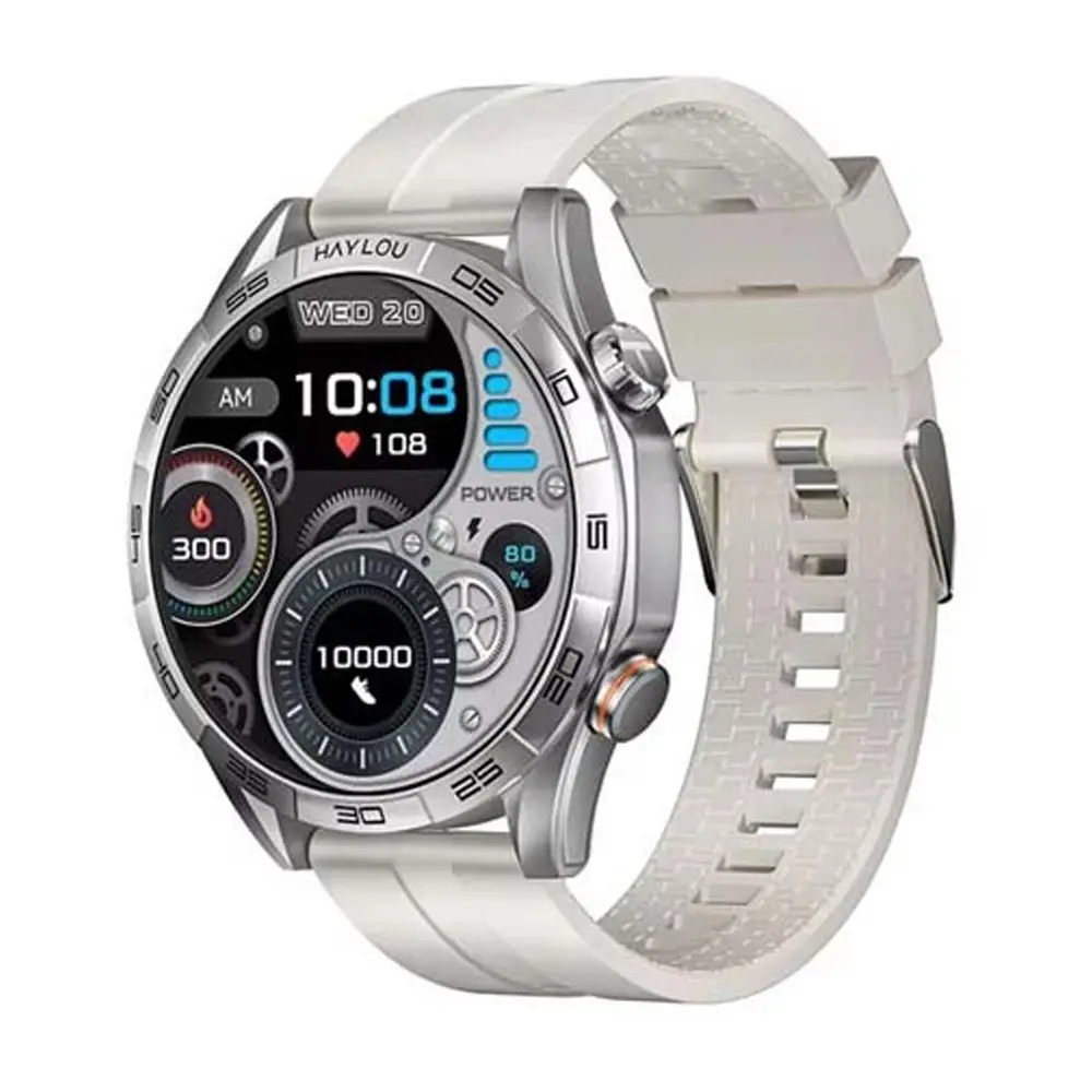 Haylou Solar 5 Bluetooth Calling Smartwatch – Color: White – View 1