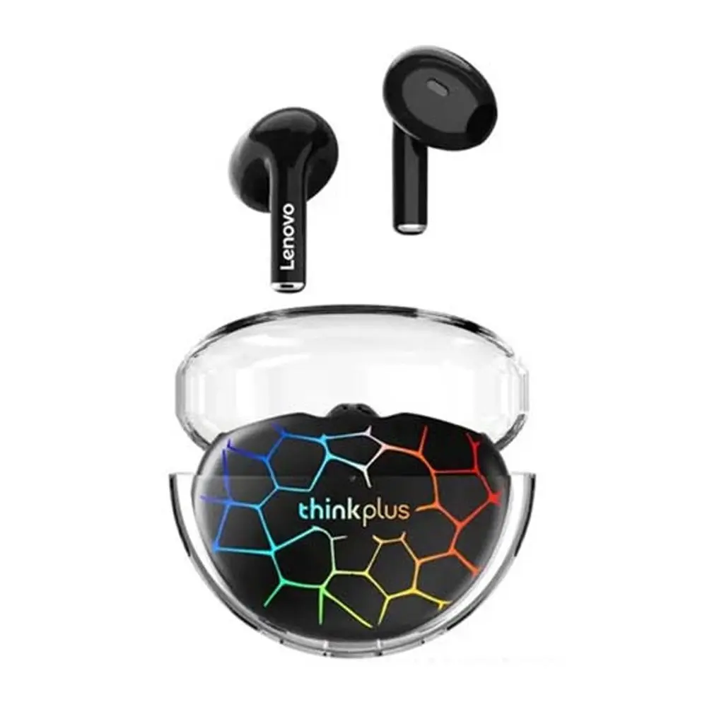 Lenovo LP80 Pro RGB TWS Gaming Wireless Earbuds – Color: Black – View 1