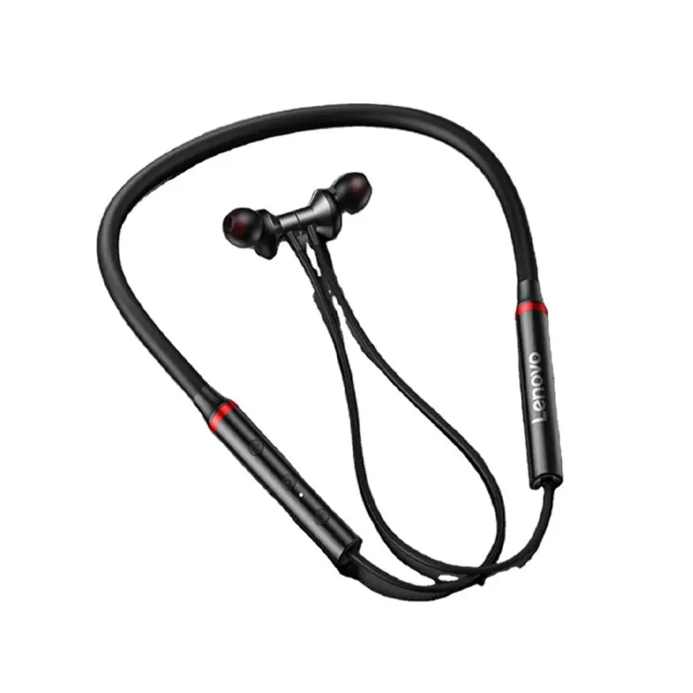 Lenovo HE05X Bluetooth Neckband Stereo Earphone Black – View 1
