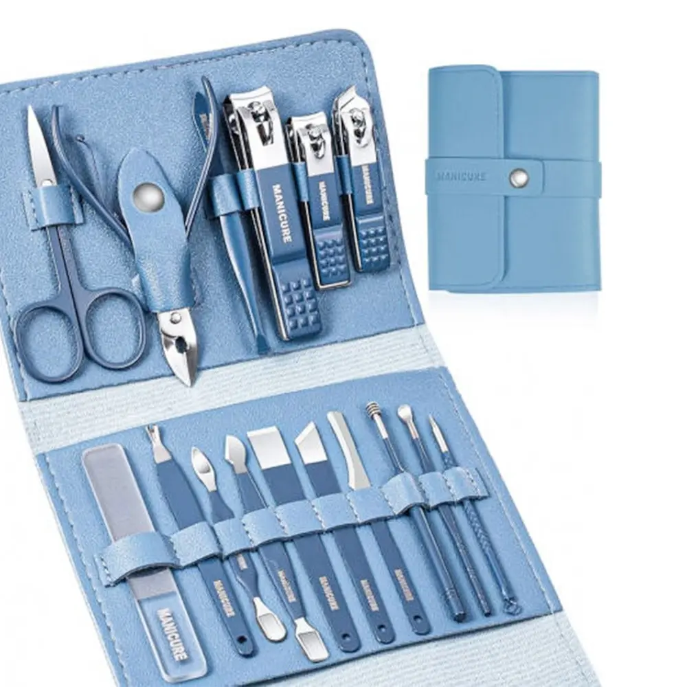 Stainless Steel Nail Clippers Manicure 16-Pcs Set – View 1