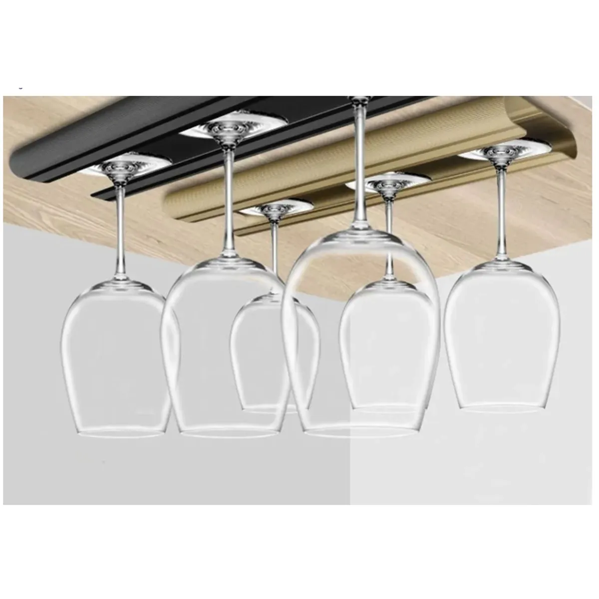 Durable Aluminum Alloy Upside Down Wine Glass Holder – View 1