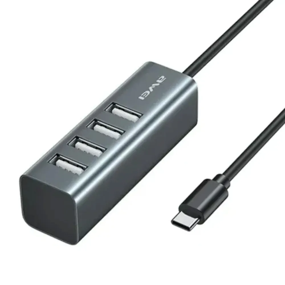 Awei CL-122T 4 Port Type-C Hub – View 1