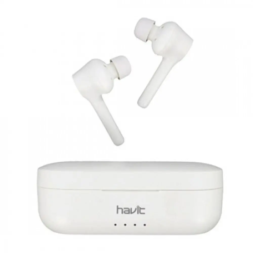 Havit i92 TWS Bluetooth Wireless Sports Earbuds – Color: White – View 1