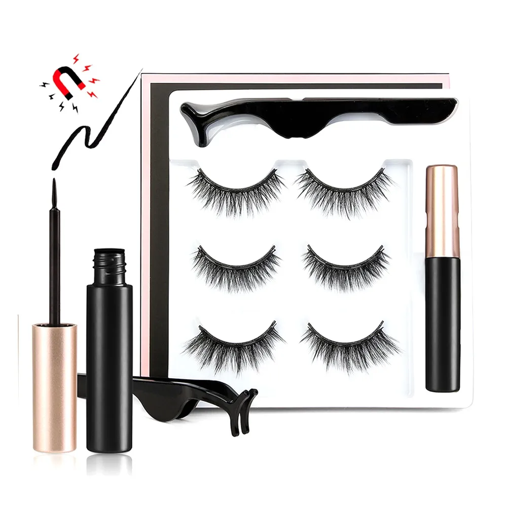 MAANGE 3 Pairs Liquid Eyeliner & Magnetic Lashes Eyelash Set – View 1