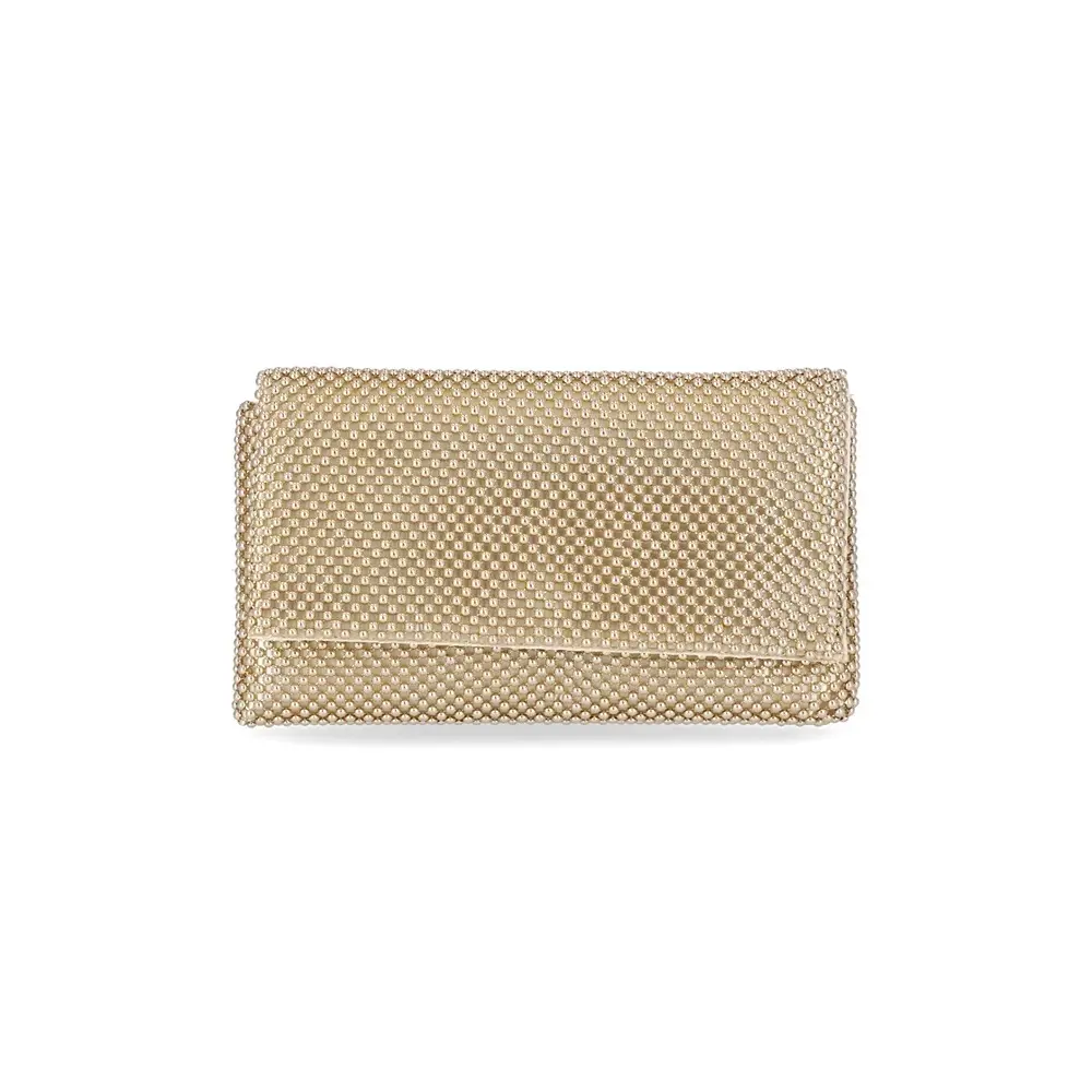 International Concepts Fold-over flap with magnetic Clutche – Color: Gold – View 1