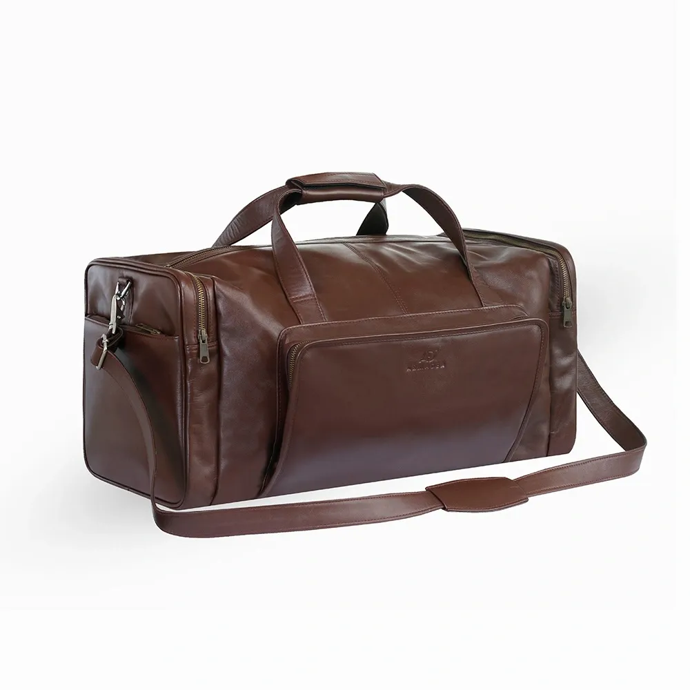 Big Size 4 Side Poket Waterproof Sports & Travel Bag – Color: Brown – View 1