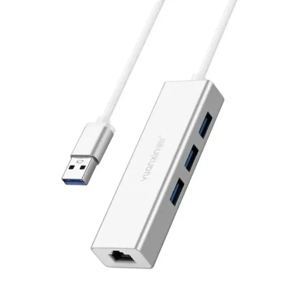 Yuanxin X-3561 USB to Tri USB & LAN Multi-Interface HUB – View 1