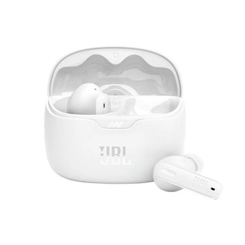 JBL Tune Beam True Wireless Earbuds – Color: White – View 1