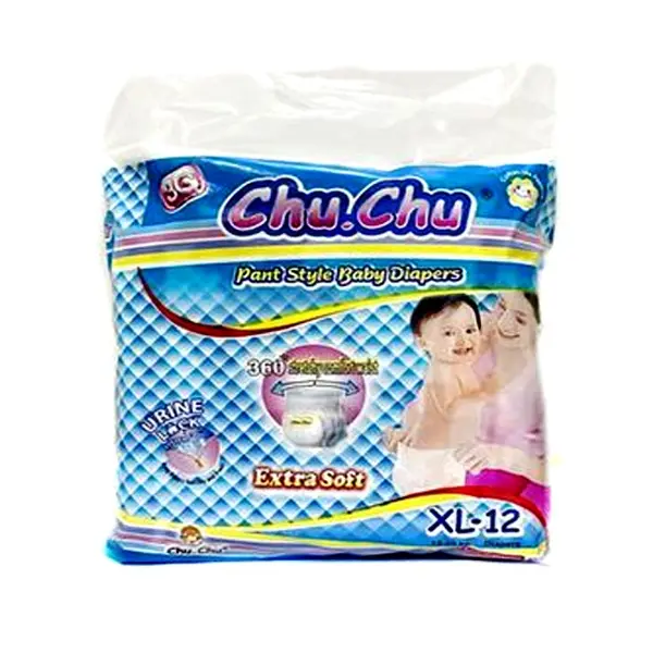 Chu Chu Pants Advanced Leakage Guard Pant System Baby Diaper – Quantity: 12 pcs – View 1