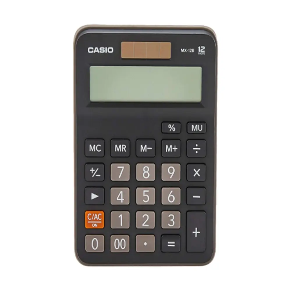 Casio MX-12B-BK 12 Digit User-Friendly Design Desktop Calculator – View 1