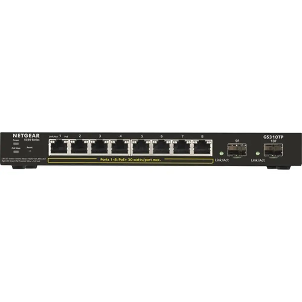 Netgear GS310TP 8-Port Gigabit Smart Managed Ethernet Network Switch – View 1