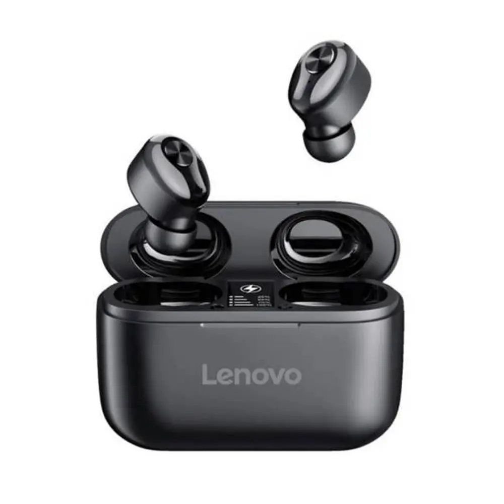 Lenovo HT18 True Wireless Bluetooth TWS Earbuds – Color: Black – View 1