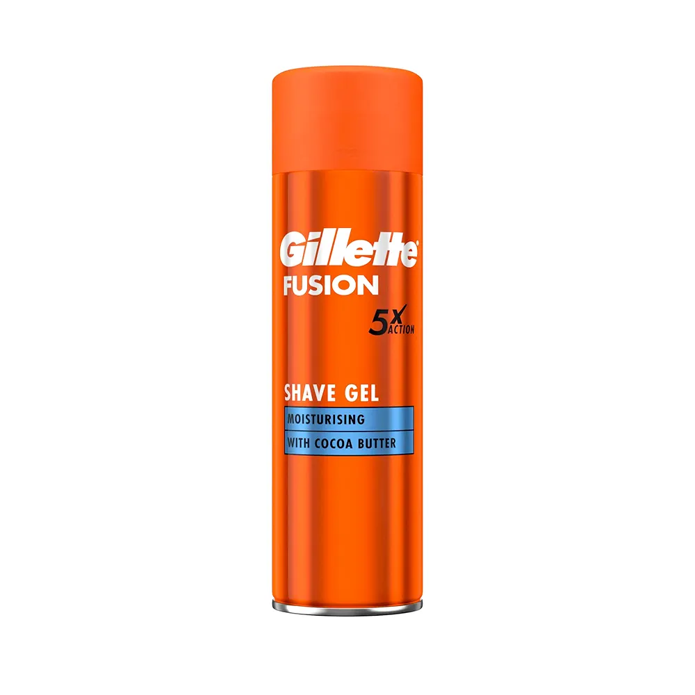 Gillette Fusion Moisturising Shaving Gel For Men With Cocoa Butter – Quantity: 200 g – View 1