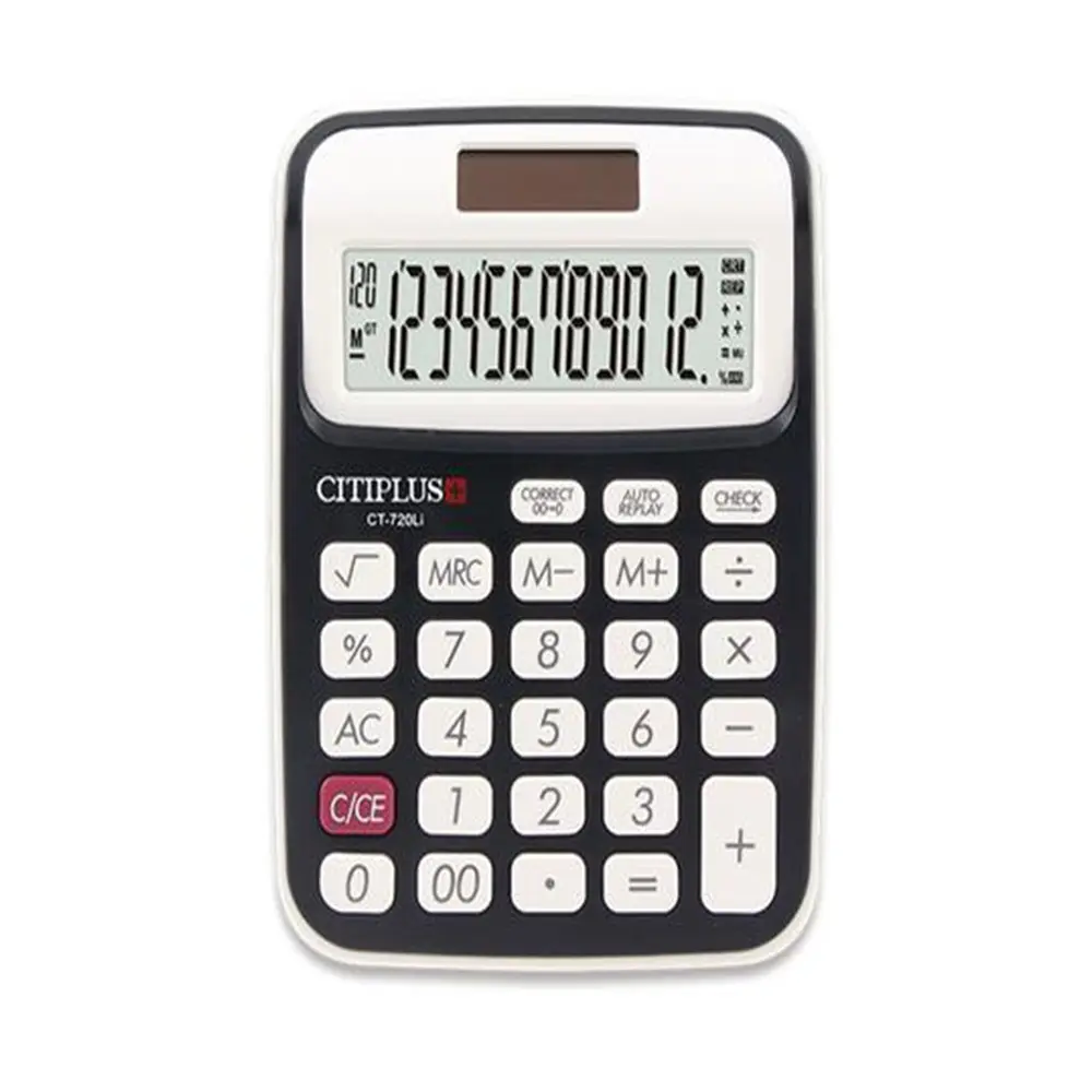 Citiplus CT-720Li Check And Correct Series Electronic Calculator(Black and White Color) – View 1