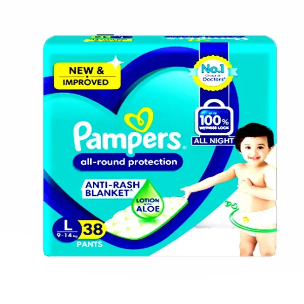 Pampers Soft Cotton Flexible Pants System Baby Diaper – Quantity: 38 pcs – View 1