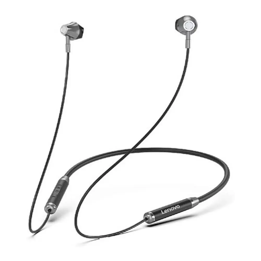 Lenovo HE06 Wireless Neckband Headphones With Working Time 8 Hours – Color: Black – View 1