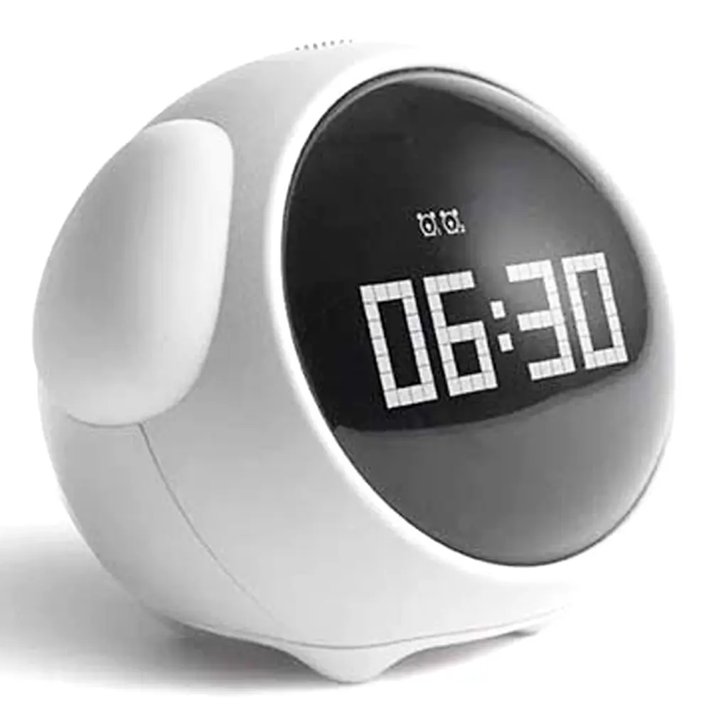 Xiaomi Emoji Pixel Voice Control Alarm Clock With Led Light & Multifunction Digital Clock – Color: White – View 1