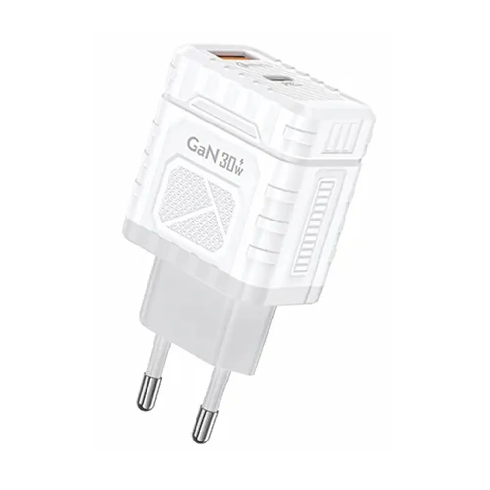 Foneng EU61 30W GaN Dual-Port Fast Charger with Type-C Cable – View 1
