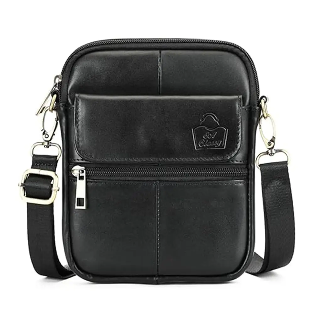 Genuine Leather Versatile Crossbody Travel Messenger Bag for Men and Women – View 1