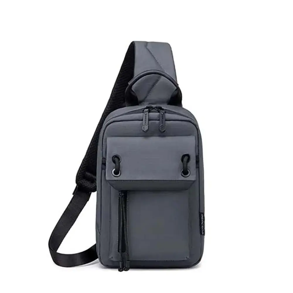 Arctic Hunter XB00526 Water Resistant Anti Theft Cross body Sling Bag – Color: Gray – View 1