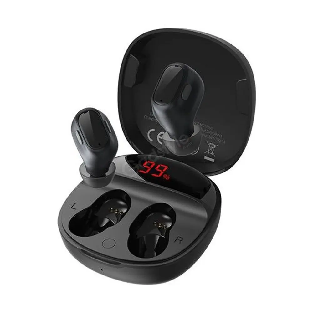 Baseus Bowie WM01 TWS True Wireless Bluetooth Earbuds – Color: Black – View 1