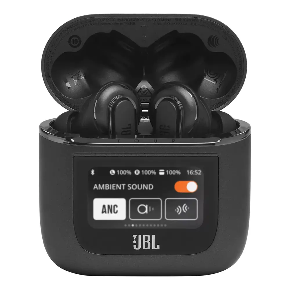 JBL Tour Pro 2 Smart True Wireless Earbuds – Color: Black – View 1