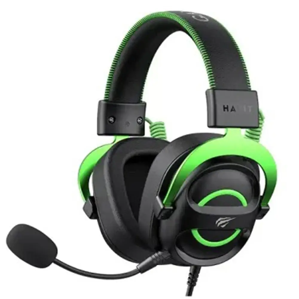 Havit H2002E Gamenote 3.5mm Gaming Headphone With Microphone – Color: Green – View 1