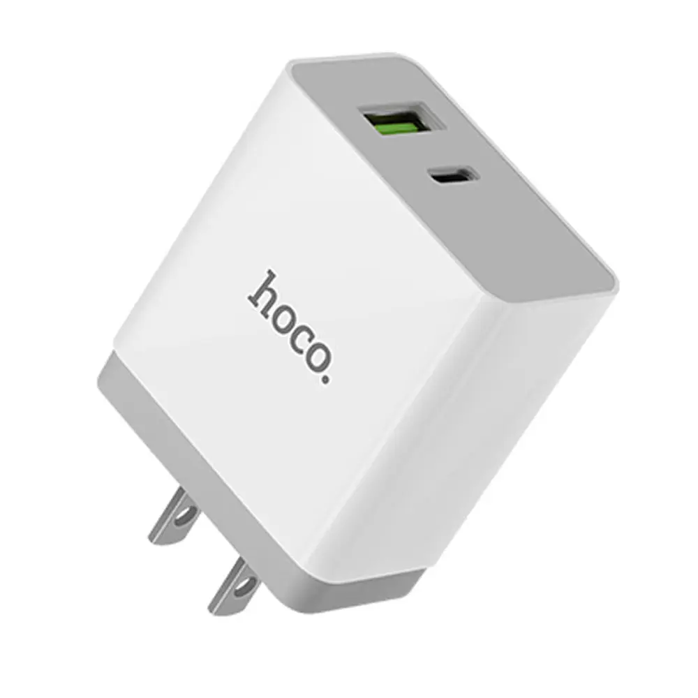 Hoco C24A Bele Dual-Port QC3.0 Fast Charger with Type-C Outputs – View 1