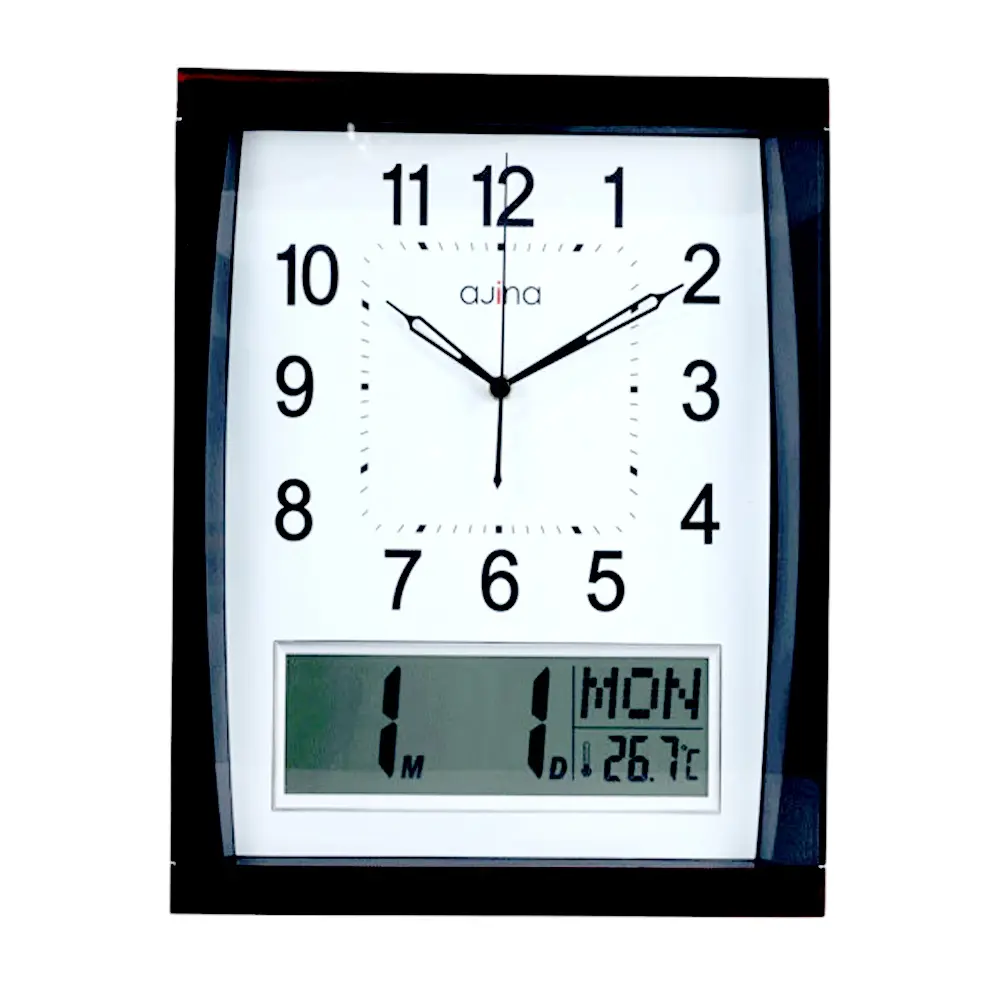 Ajina Analog And Digital Orbit RTG Wall Clock – View 1