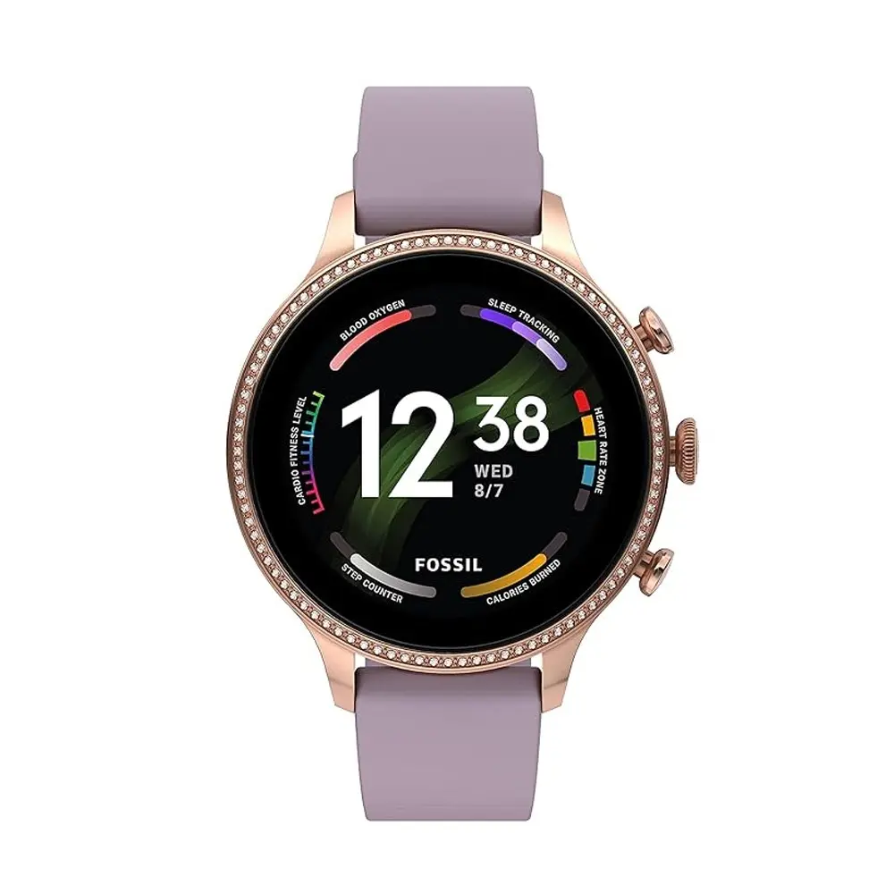 Fossil FTW6080V Gen 6 Purple Silicone Women’s Smart Watch – View 1