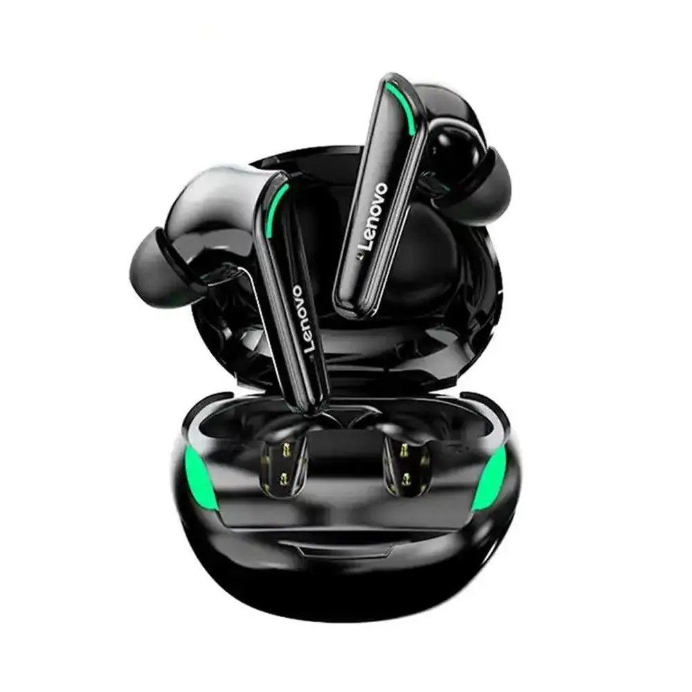  Lenovo XT92 True Wireless Gaming Earbuds – Color: Black – View 1