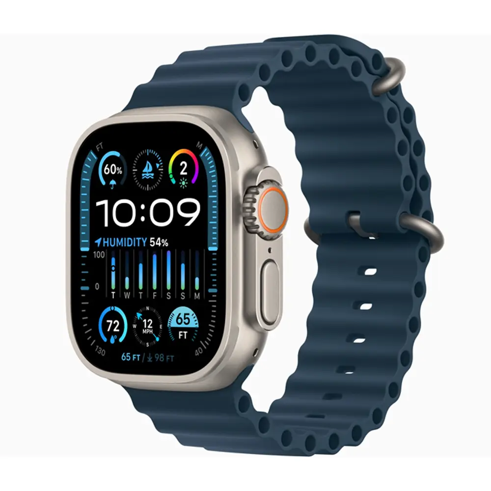Apple Watch Ultra 2 with Ocean Band GPS + Cellular (2024) – Color: Blue – View 1