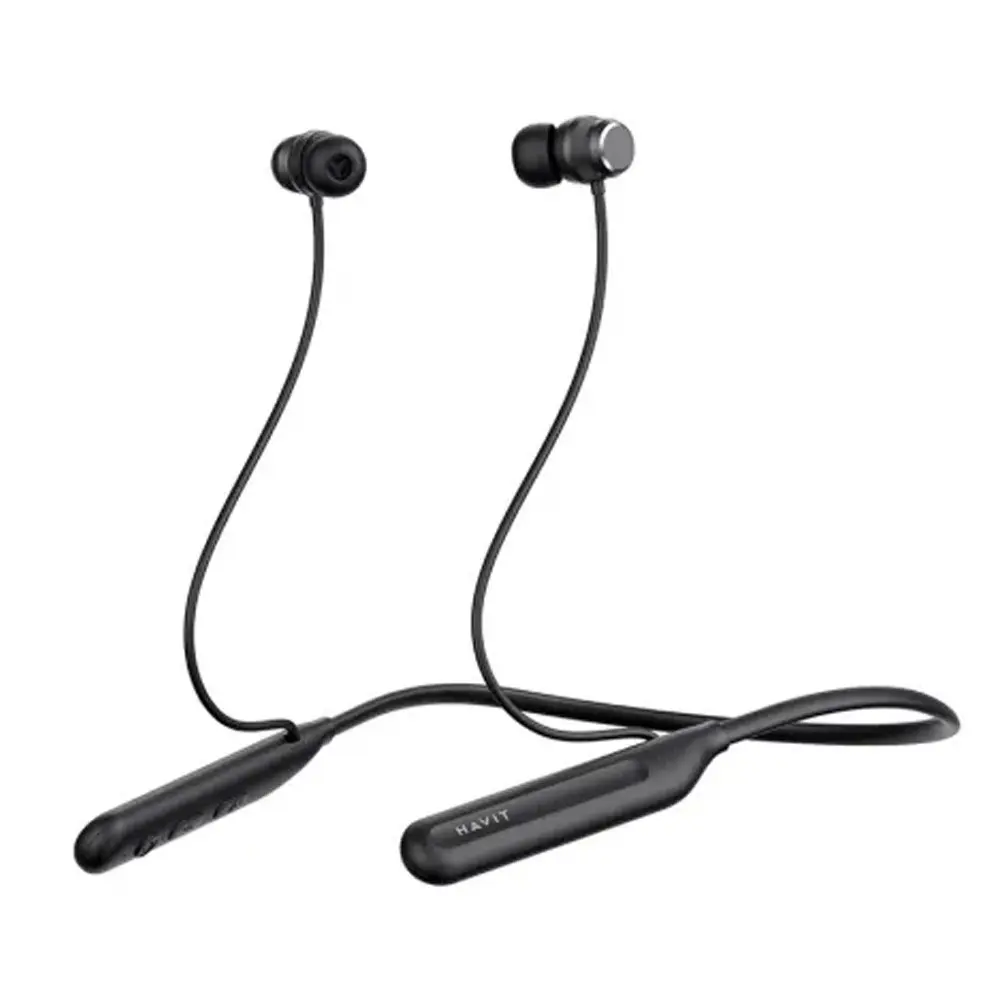 Havit E529BT Wireless Neckband Bluetooth Earphone – Color: Black – View 1