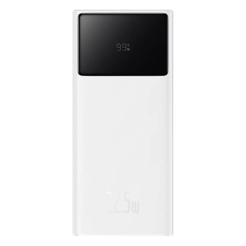 Baseus Star Lord 20,000mAh 22.5W Digital Display Fast Charge Power Bank – Color: White – View 1