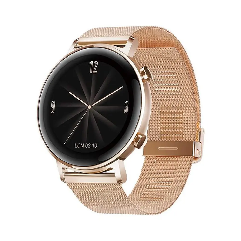 Huawei Watch GT 2 42mm OLED Display Smartwatch – Color: Gold – View 1