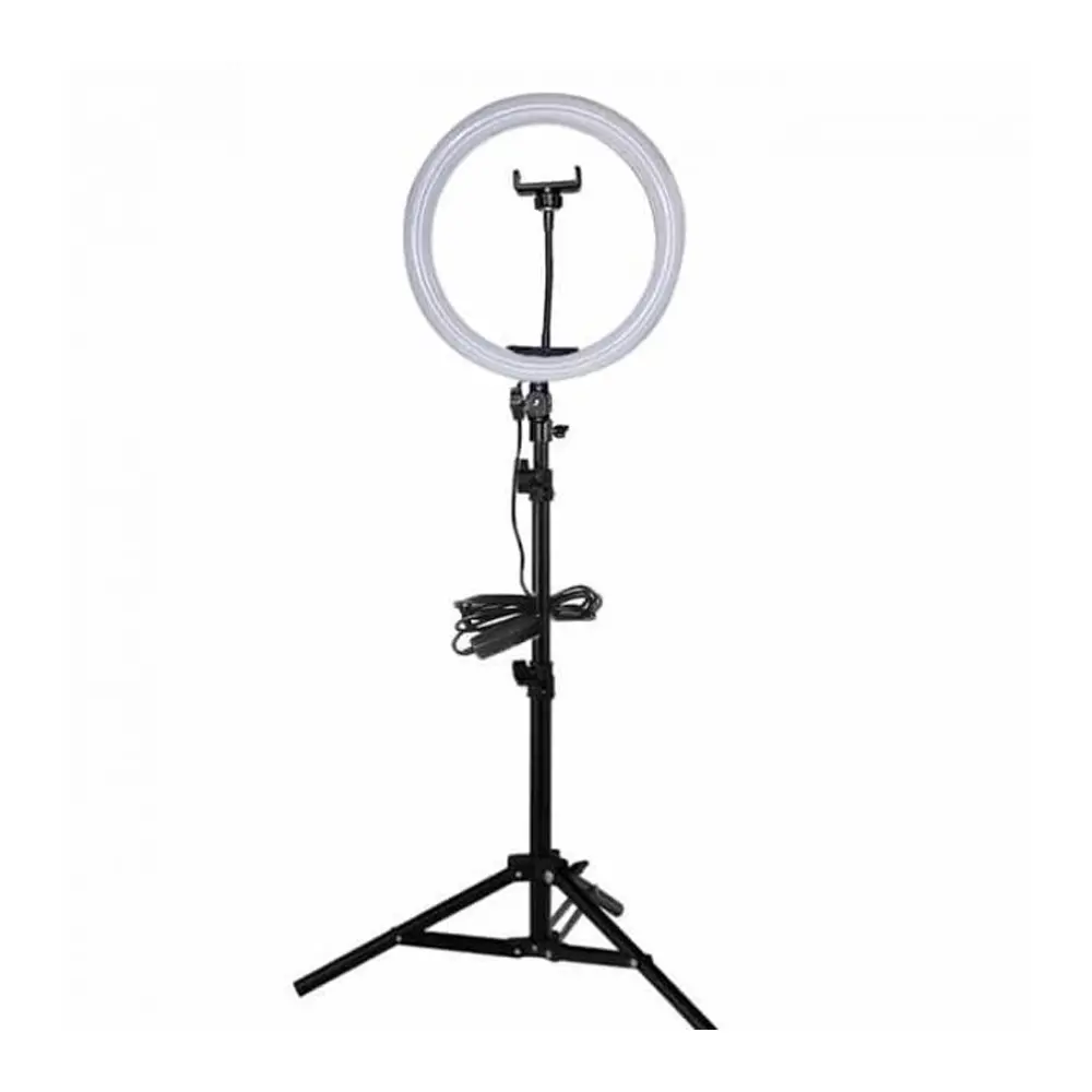 Video lamp with Tripod for Smartphone 12'' Ring Light Photo Studio Camera – View 1