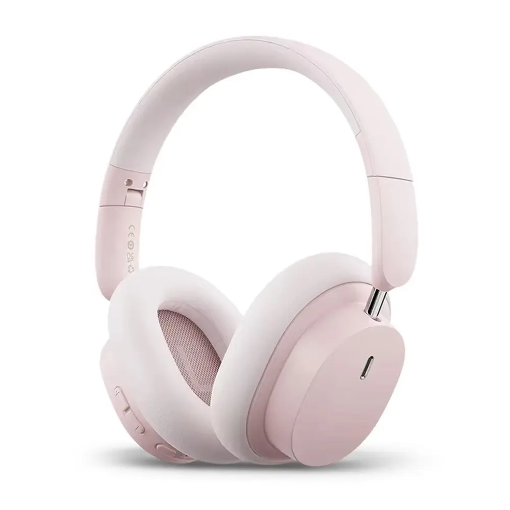 Baseus D05 Bluetooth Foldable Wireless HiFi Stereo Headphone – Color: Pink – View 1