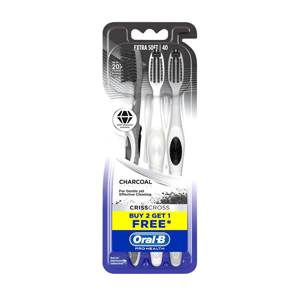 Oral-B Ultrathin Charcoal Easy To Use Toothbrush (Buy 2 Get 1 Free) – View 1