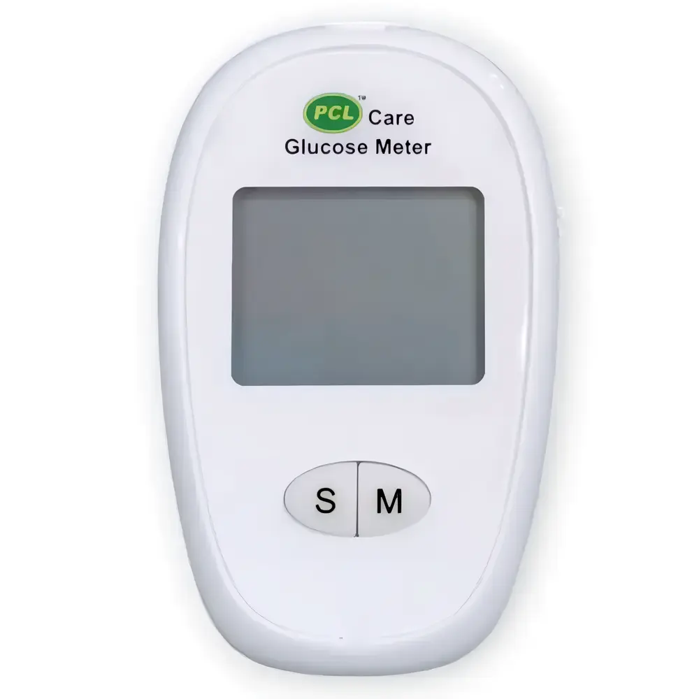 PCL Care Blood Glucose Monitor for Measuring Diabetes – Color: White – View 1