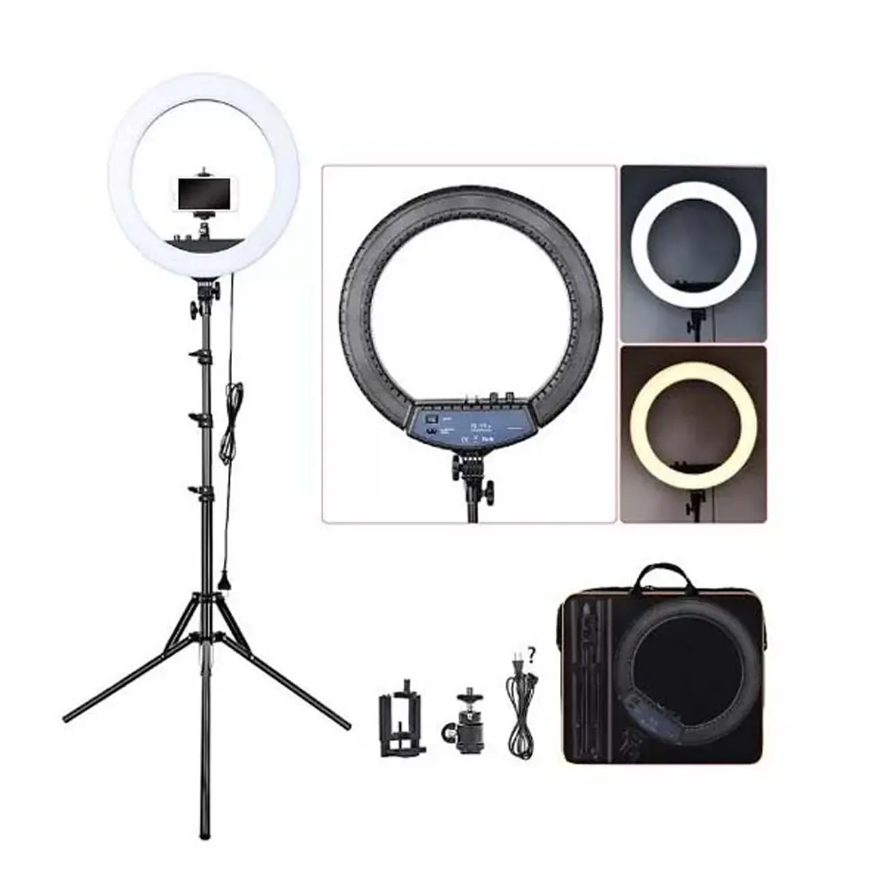 Jmary FM-18R Photography Makeup Studio Vlog 18inch Selfie LED Ring Light – View 1