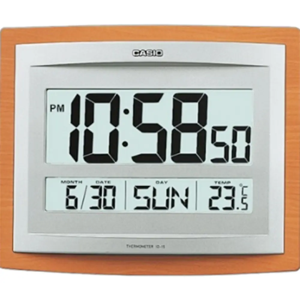 Casio 15S-5DF Durability and Comfort Digital Wall Clock – View 1