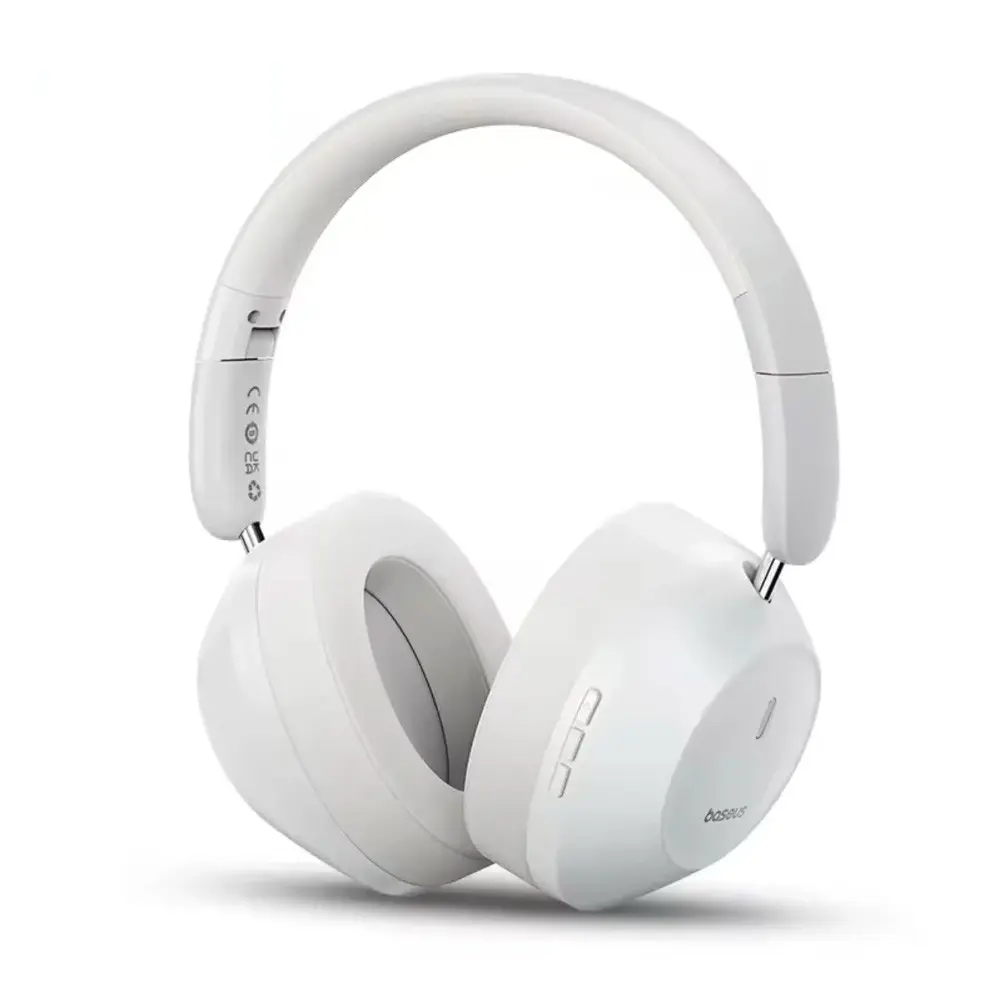 Baseus Bass 30 Max Wireless Bluetooth Stereo Headphones – Color: White – View 1