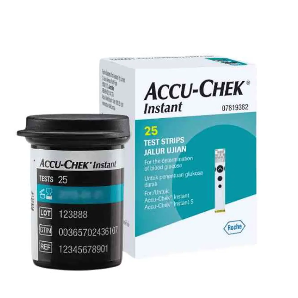 Accu-Chek Guide Reliable Blood Glucose Test Strips Pack – Number Of Strips: 25 – View 1
