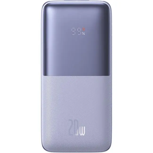 Baseus Bipow Pro Digital Display Fast Charge Power Bank – Color: Purple – View 1