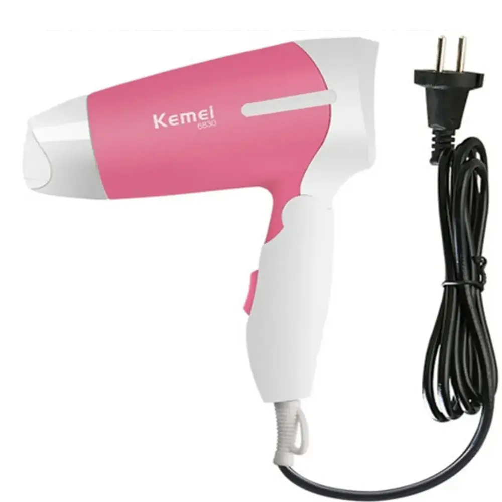 Kemei KM-6830 Dry Care Essential Foldable Hair Dryer – Color: Pink – View 1